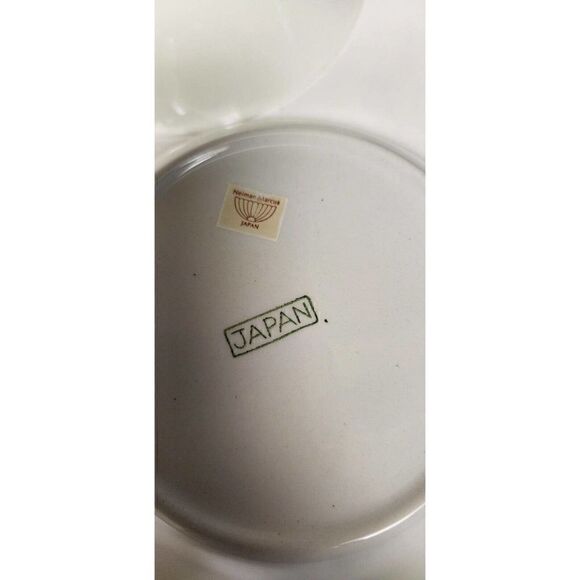 5PC Neiman Marcus Green Orange Stripe Soup & Serving Bowls - Picture 4 of 8